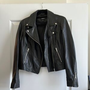 Urban Outfitters Black Leather Motorcycle Jacket